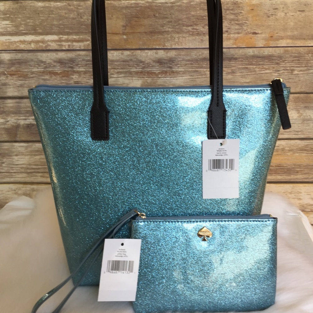 Kate spade Jeralyn Mavis tote & wristlet Blue Set - Picture 3 of 8